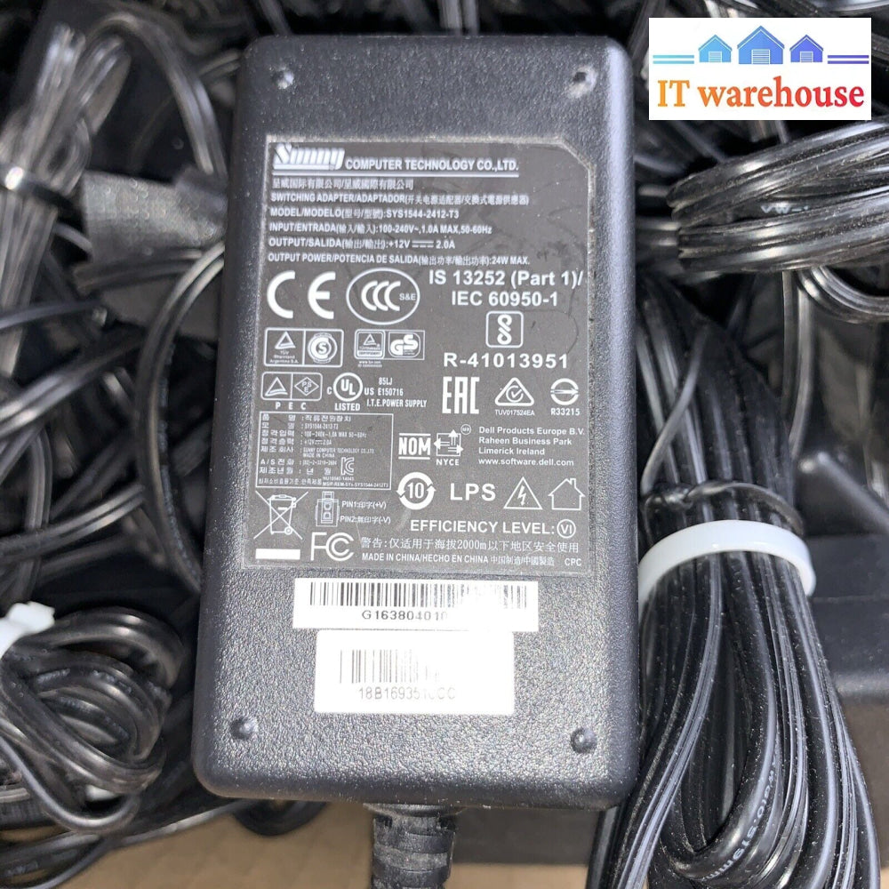 20X Sonicwall Sunny Switching Ac Adapter 12V 2.0A Sys1544-2412-T3 For Tz400 -