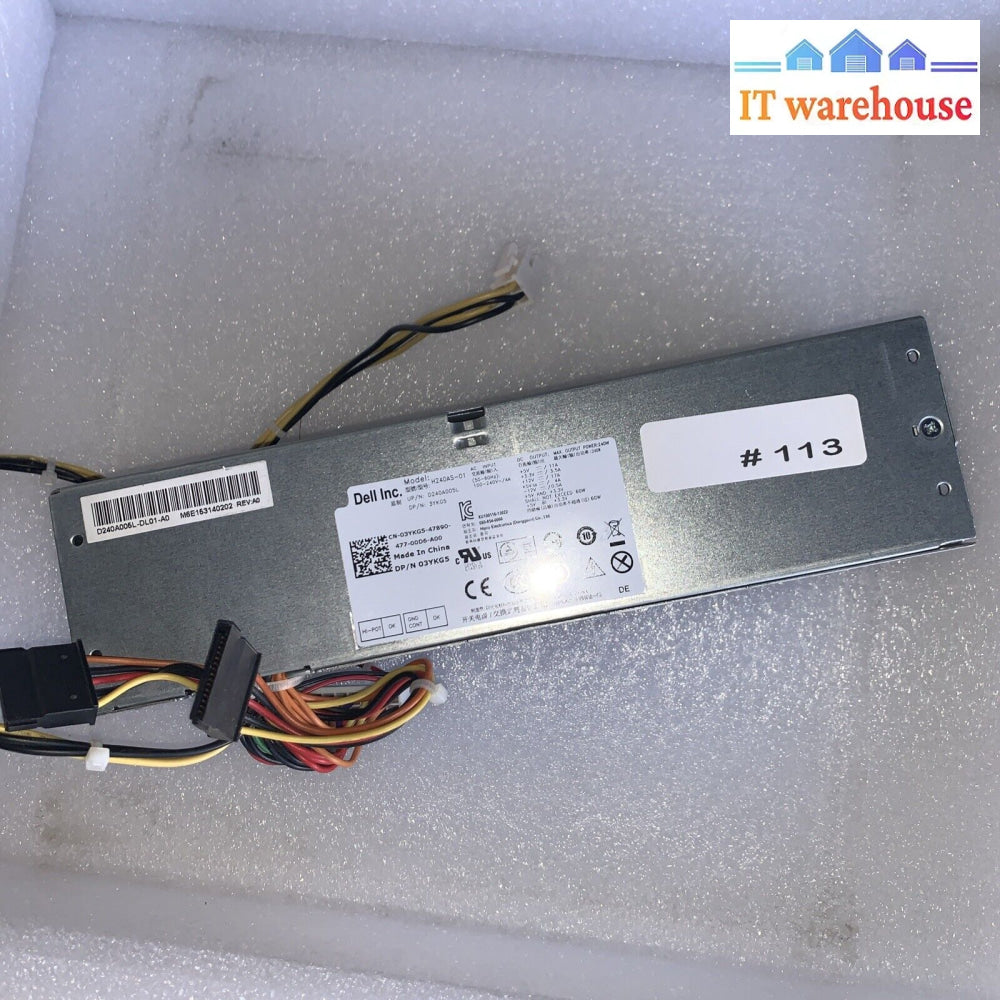 240W Sff Power Supply For Dell Optiplex 390 592Jg 66Vfv 2Txym Cccvc Ac240As-00