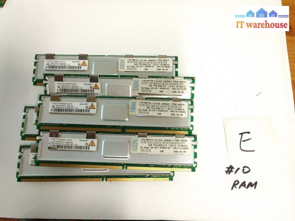 - 24Gb(6X 4Gb)Hys72T512420Efn Ibm Pc2-5300 Ddr2 43X5026 41Y2845 (Server Ram) @@@