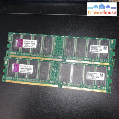 2Gb = 2X 1Gb Kingston Kvr400X64C3Ak2/2G Pc3200 400Mhz 184Pin Desktop Memory Ram