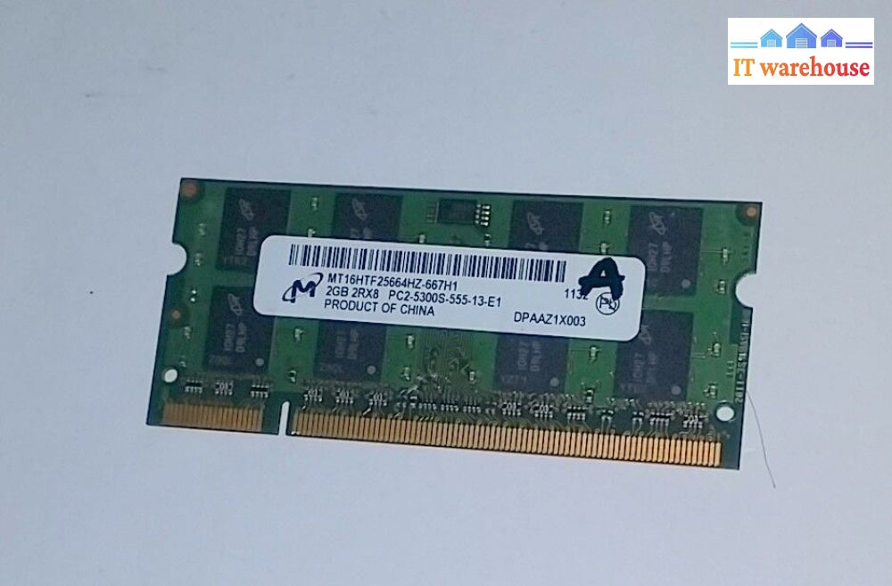 2Gb Micron Mt16Htf25664Hy-667G1 Ddr2 667Mhz Pc5300 Notebook Ram Memory