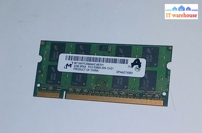 2Gb Micron Mt16Htf25664Hy-667G1 Ddr2 667Mhz Pc5300 Notebook Ram Memory