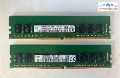 (2X 16Gb) Sk Hynix 2Rx8 Pc4-3200Aa Pc4-25600 Desktop Dimm Ram Hma82Gu6Djr8N-Xn ~