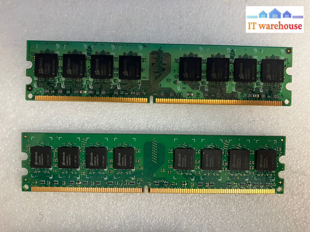 ~ (2X 1Gb) Corsair Valueselect Vs1Gb667D2 Pc2-5300 667Mhz Desktop Ddr2 Memory