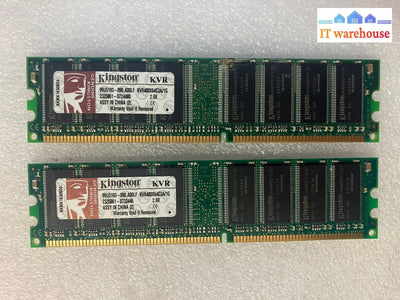 (2X 1Gb) Kingston Kvr400X64C3A 9905193 Pc-2700 Ddr-333 184Pin Desktop Dimm Ram ~