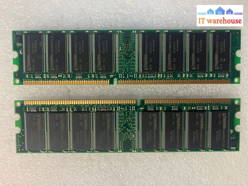 (2X 1Gb) Kingston Kvr400X64C3A 9905193 Pc-2700 Ddr-333 184Pin Desktop Dimm Ram ~