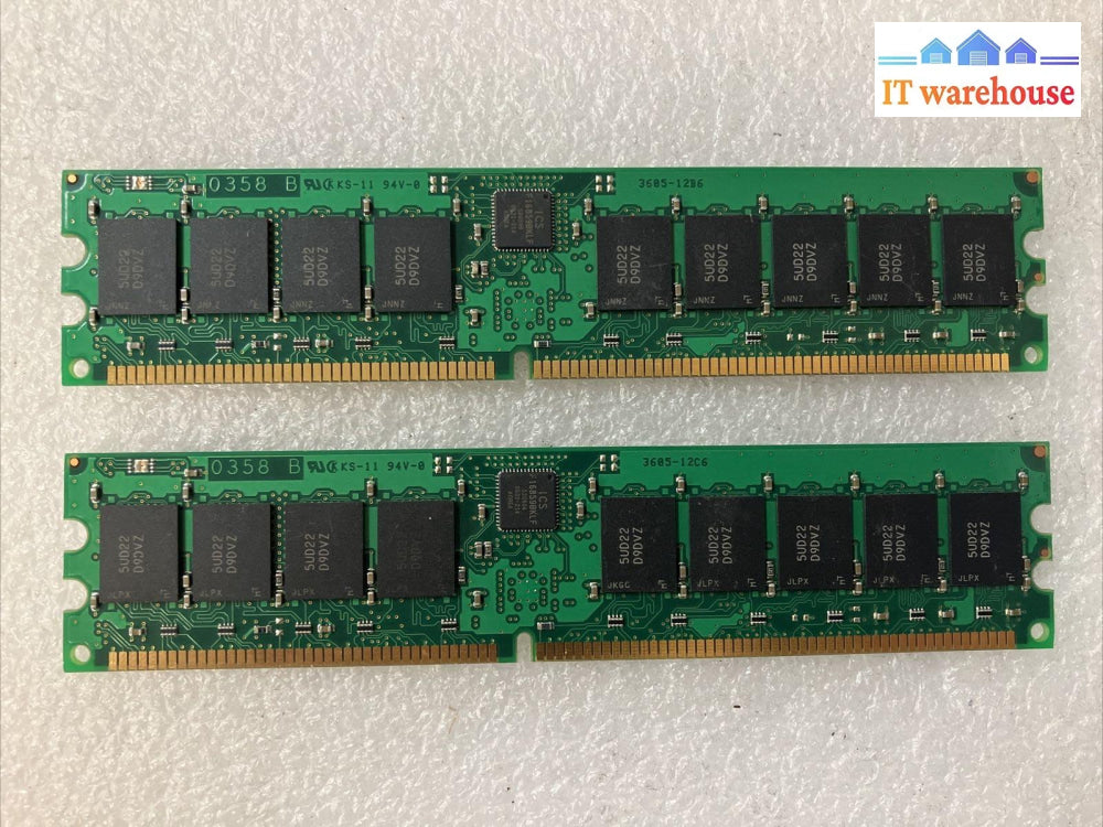 (2X 1Gb) Micron Mt18Vddf12872G Pc-2700R Ddr-333 Ecc Reg 184-Pin For Hp 331562 ~