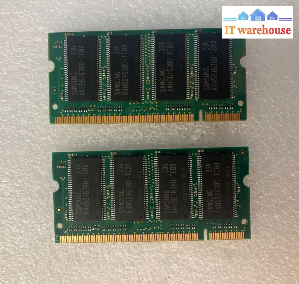 (2X 256Mb) Samsung Ddr-266 Pc2100 (Total 512Mb) So-Dimm Laptop Ram M470L3224Dt0~