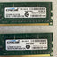 (2X 2Gb) Crucial Bg112Jn.n2 Ddr3-1333 Pc3-10600 Ct25664Ba1339.C8F1Md Dimm Ram ~