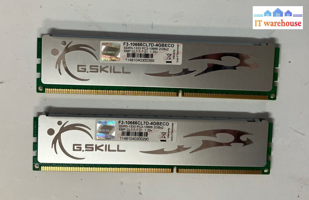 (2X 2Gb) G.skill F3-10666Cl7D-4Gbeco Pc3-10666 Ddr3-1333 Gaming Dimm Memory ~