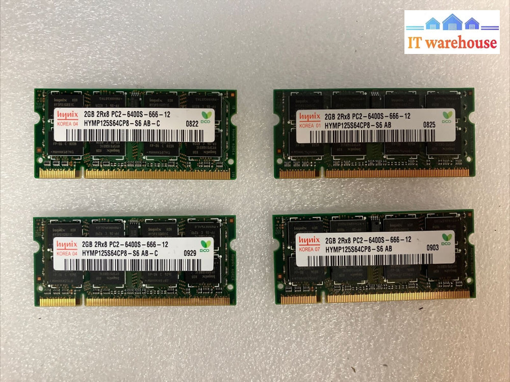 2X 2Gb Hynix Pc2-6400S Pc2-6400 Ddr2 800 Sodimm Laptop Memory Ram~