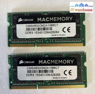 (2X 4Gb) Corsair Mac Memory Ddr3-1066 Pc3-8500 So-Dimm Ram Cmsa8Gx3M2A1066C7 ~