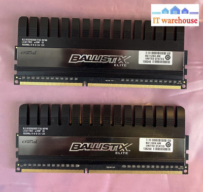 (2X 4Gb) Crucial Ballistic Elite Ddr3-1600 Pc3-12800 Ble463D1608De1Tx0 Dimm Ram~