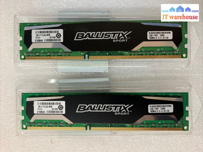 (2X 4Gb) Crucial Ballistix Sport Bls4G3D1609Ds1S00 Pc3-12800 Ddr3-1600 Dimm Ram~