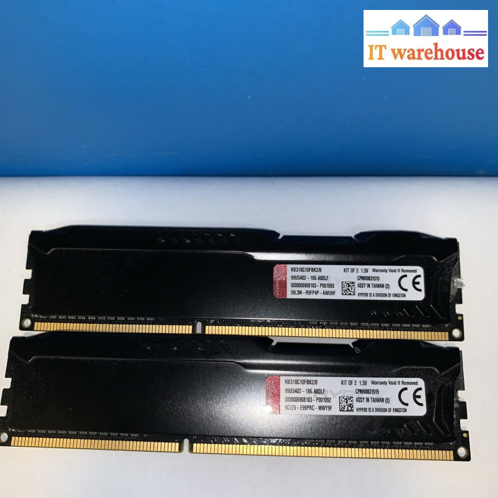 (2X 4Gb) Hyperx Fury Hx318C10Fbk2/8 Pc3-14900 Ddr3-1866 Dimm Gaming Memory Ram