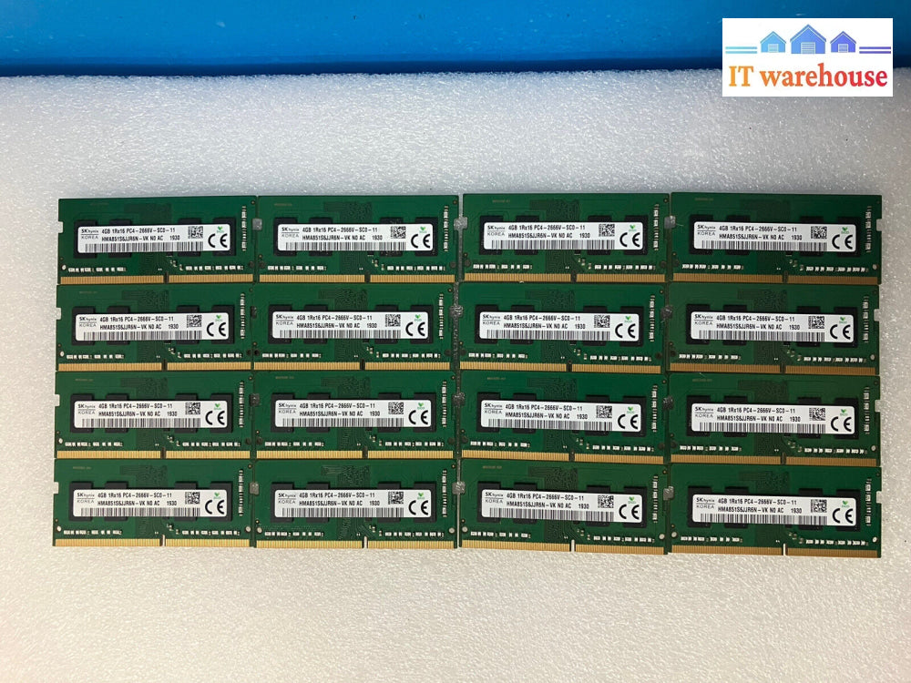 ~ (2X 4Gb) Sk Hynix So-Dimm Ddr4-2666 Pc4-21300 Hma851S6Jjr6N Laptop Ram 933282