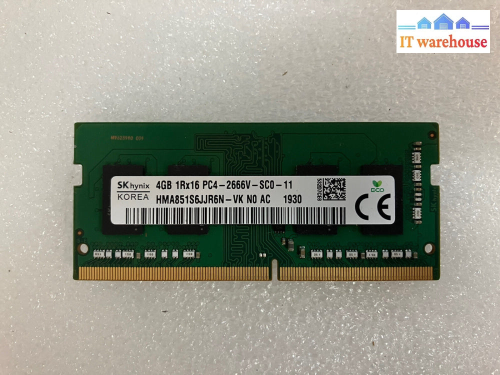 ~ (2X 4Gb) Sk Hynix So-Dimm Ddr4-2666 Pc4-21300 Hma851S6Jjr6N Laptop Ram 933282