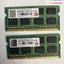 (2X 4Gb) Transcend Pc3L-10600 Ddr3-1333 2Rx8 So-Dimm Laptop Ram Memory ~