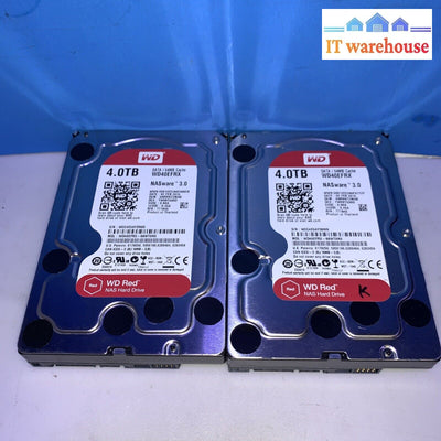 (2X) 4Tb Western Digital Red Plus (5400Rpm 3.5’ Sata Iii 64Mb) Nas Hdd