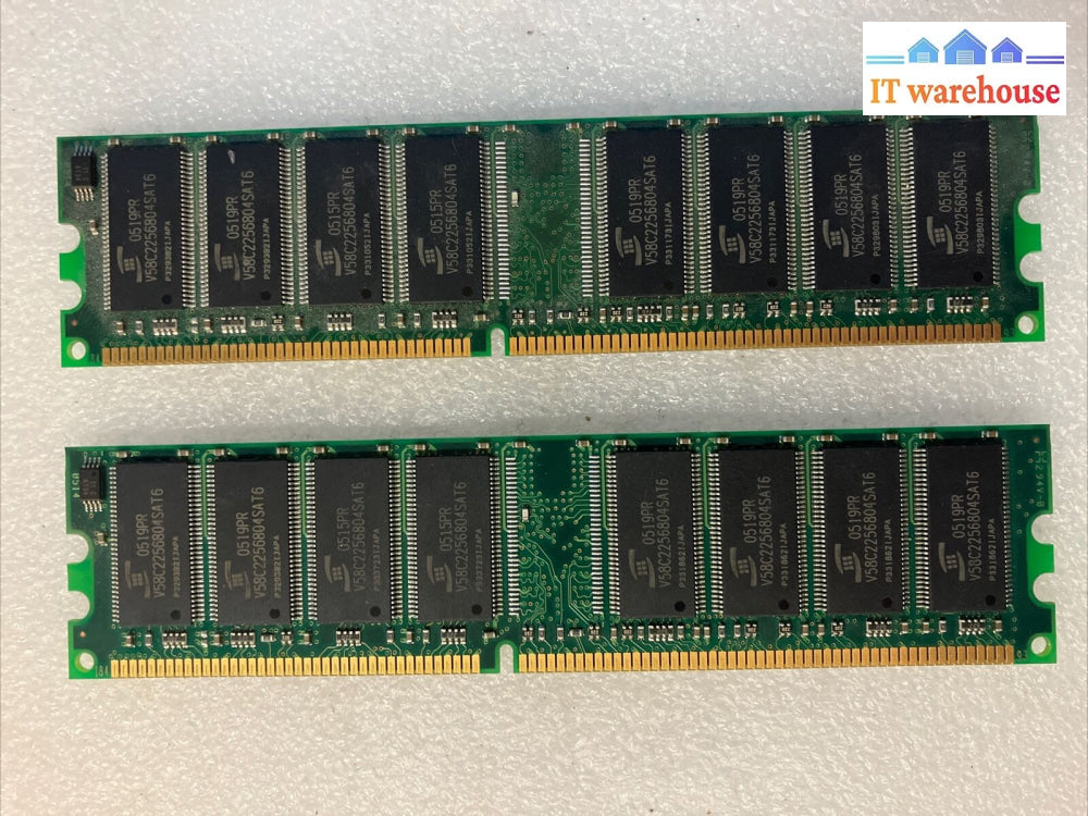 (2X 512Mb) Promos V826664K24Satg Pc-2700U Ddr-333 Dimm Memory Desktop Ram ~