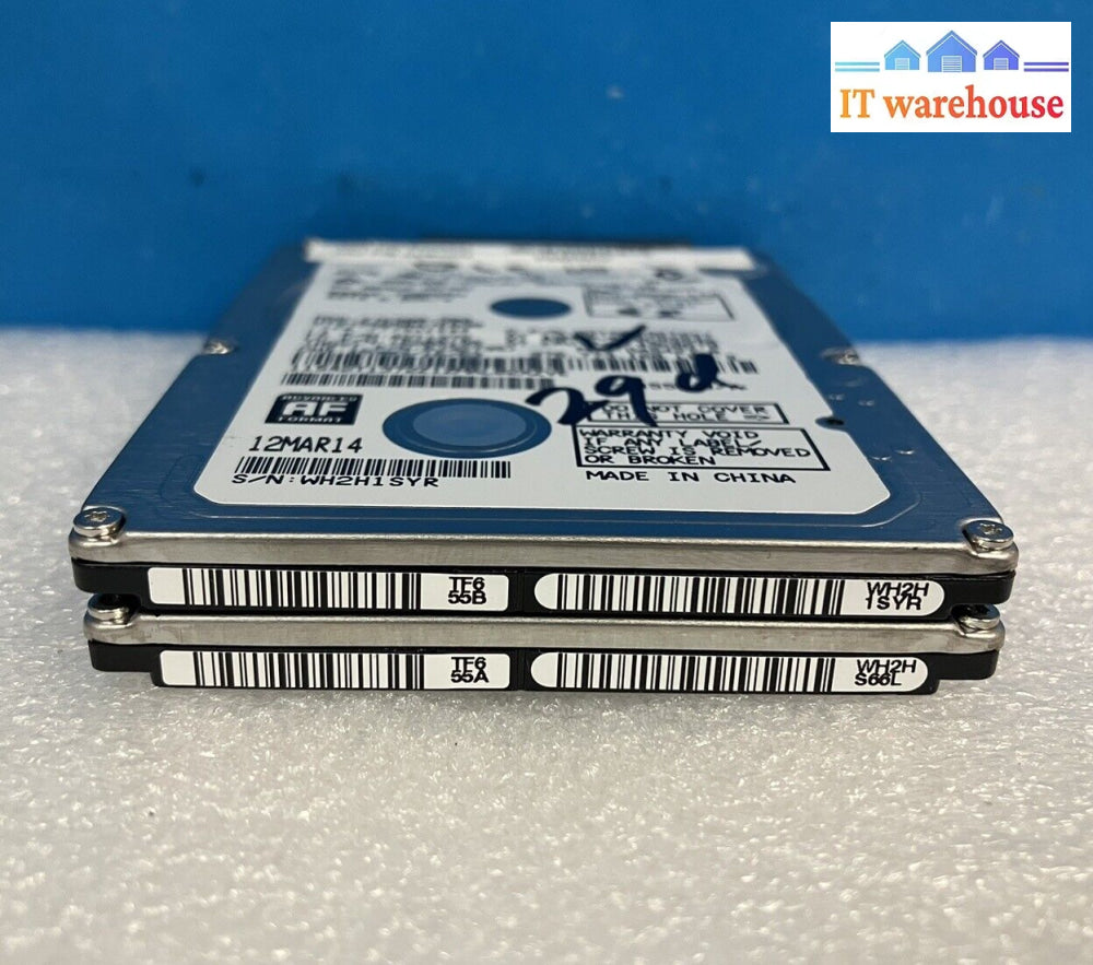 (2X) 7Mm Thin 2.5’ Sata Hgst 500Gb 5.4Krpm Drive Hts7250A7E630 Laptop~