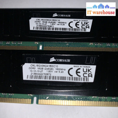 (2X 8Gb) Corsair Vengeance 16Gb Ddr3 1600 Cml16Gx3M2A1600C10 10-10-10-27 Memory