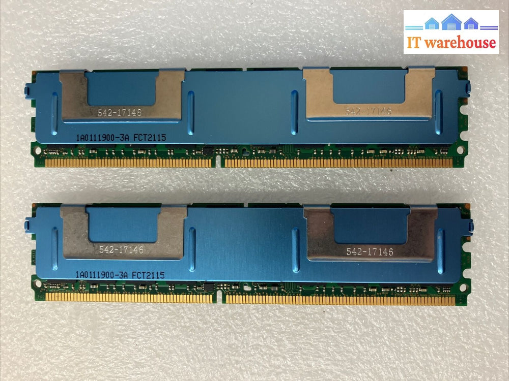 (2X 8Gb) Micron Mt36Htf1G72Fz Pc2-5300F Ddr2-667 Dimm Ecc Server Memory 398709 ~