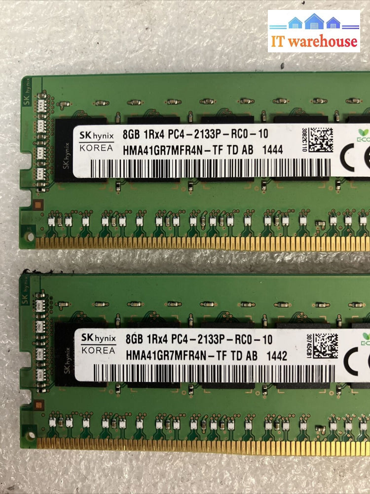 (2X 8Gb) Sk Hynix 1Rx4 Hma41Gr7Mfr4N-Tf Pc4-17000 Ddr4-2133P Dimm Desktop Ram ~