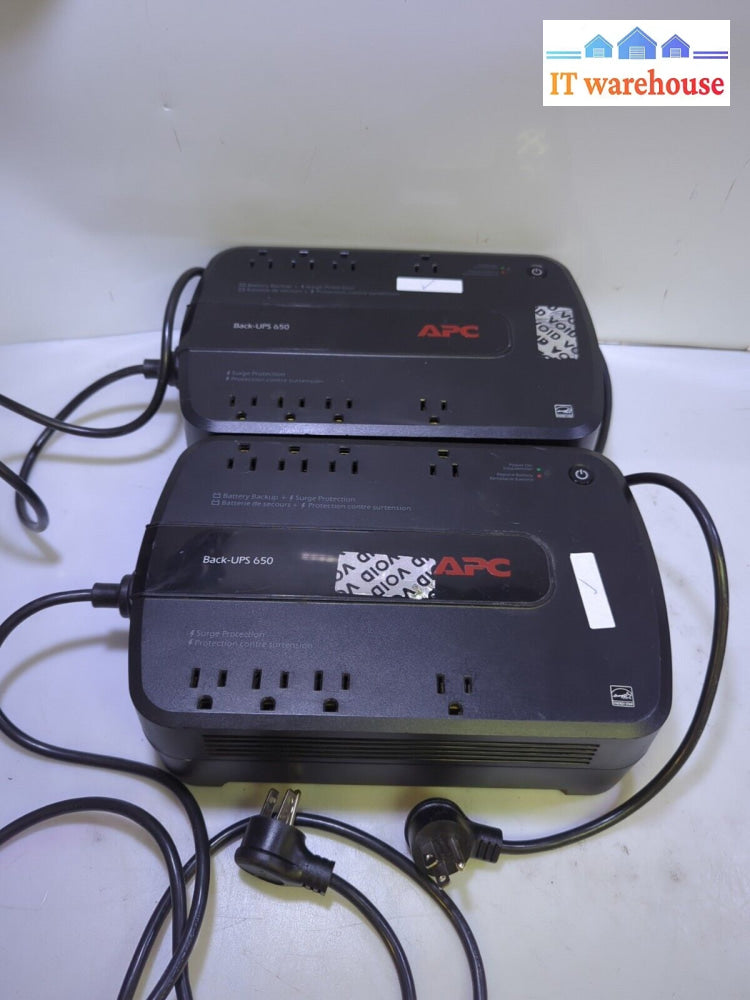 - 2X Apc Back-Ups 650 8 Outlets Ups Be650G1 Tested (No Battery)