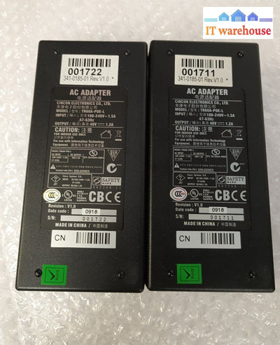 - 2X Cincon Electronics Tr60A-Poe-L Power Supply 341-0185-01(Tested Ok) @@@