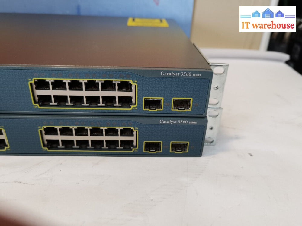 $ 2X Cisco Ws-C3560-24Ts-S 24-Ports 10/100 Ethernet Switch(Power On Tested)