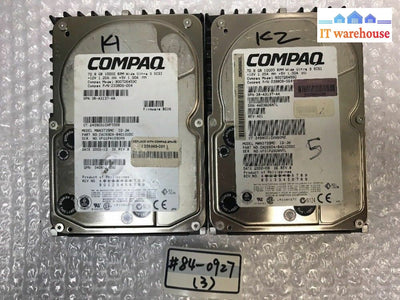 - 2X Compaq 3.5’ 72.8 Gb Wide Ultra 320 Scsi Hard Drive Man3735Mc 233806-004 @@@