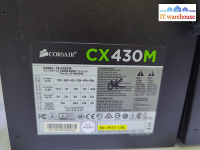 2X Corsair Cx430M 430W Desktop Psu Atx Power Supply Tested (No Pci-E Cable) -