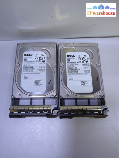 - 2X Dell Constellation St3500514Ns 500Gb 3.5’ Sata Hard Drive 8Vnwv W/Caddy