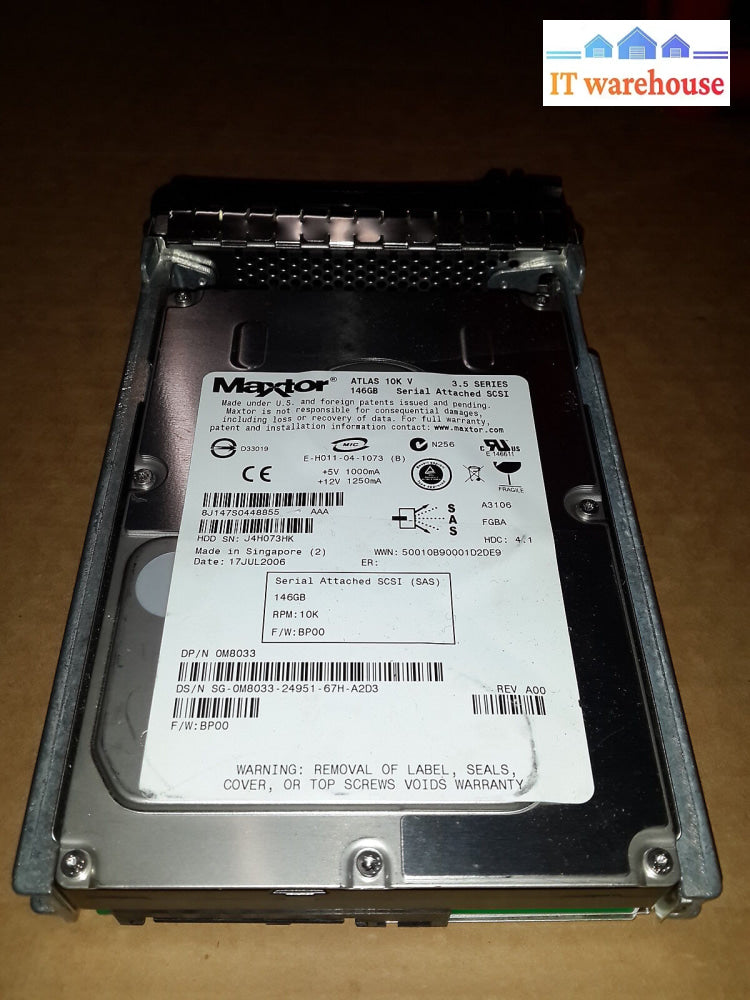 + 2X Dell/Hitachi Hus151473Vls300 73Gb 15K Sas Hard Drive