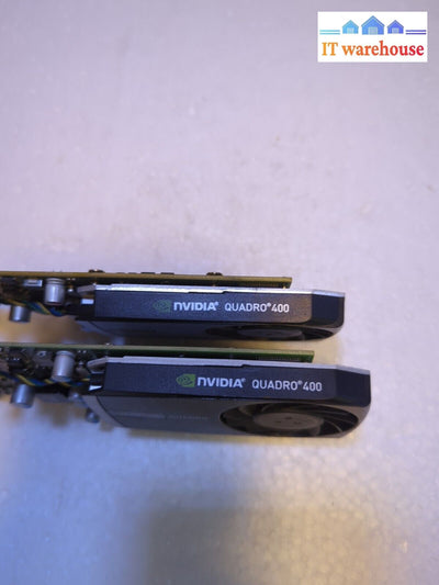 2X Dell Hwgx0 Nvidia Quadro 400 512Mb Dvi Display Port Pcie Graphics Card-