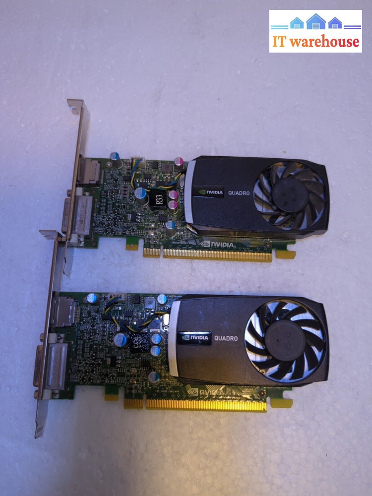 2X Dell Hwgx0 Nvidia Quadro 400 512Mb Dvi Display Port Pcie Graphics Card-