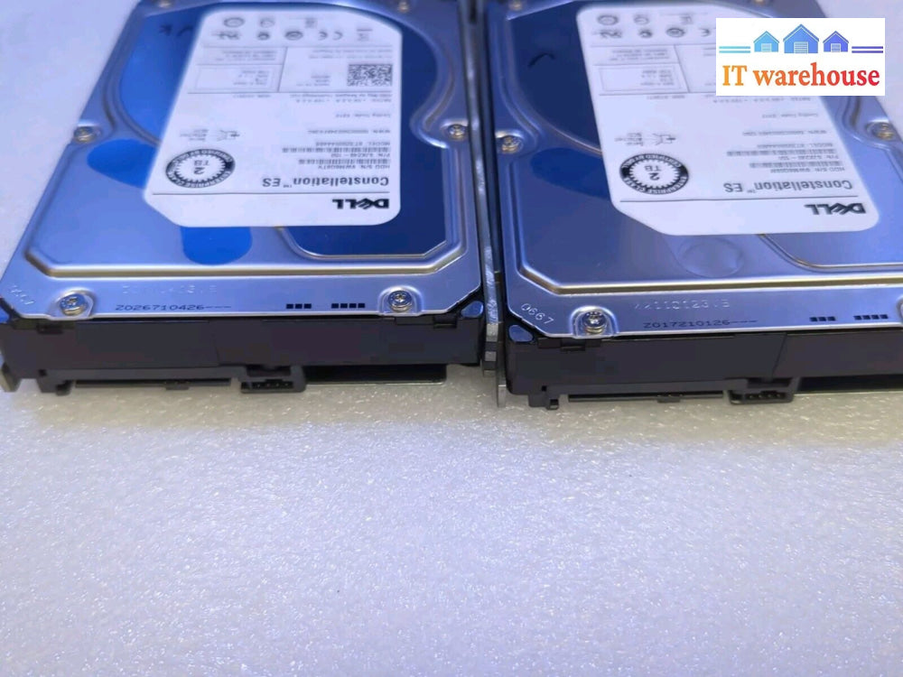 2X Dell R755K 0R755K 2Tb 3.5’’ Sas Hard Drive St32000444Ss W/ Caddy Tested -