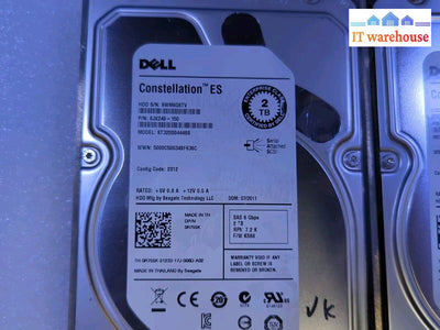 2X Dell R755K 0R755K 2Tb 3.5’’ Sas Hard Drive St32000444Ss W/ Caddy Tested -