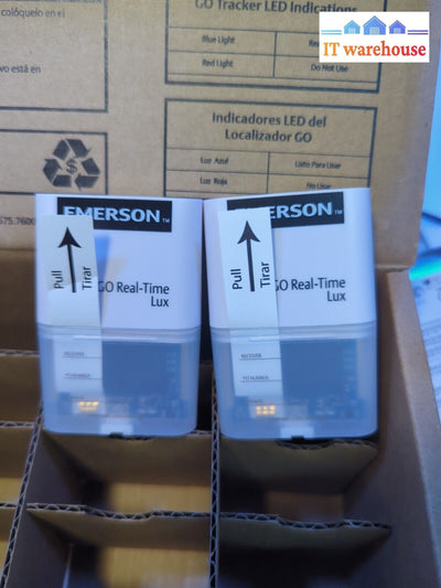 - 2X Emerson Real-Time Lux Tracker Monitor Temperature Go 1.2 Ts2-Tl00