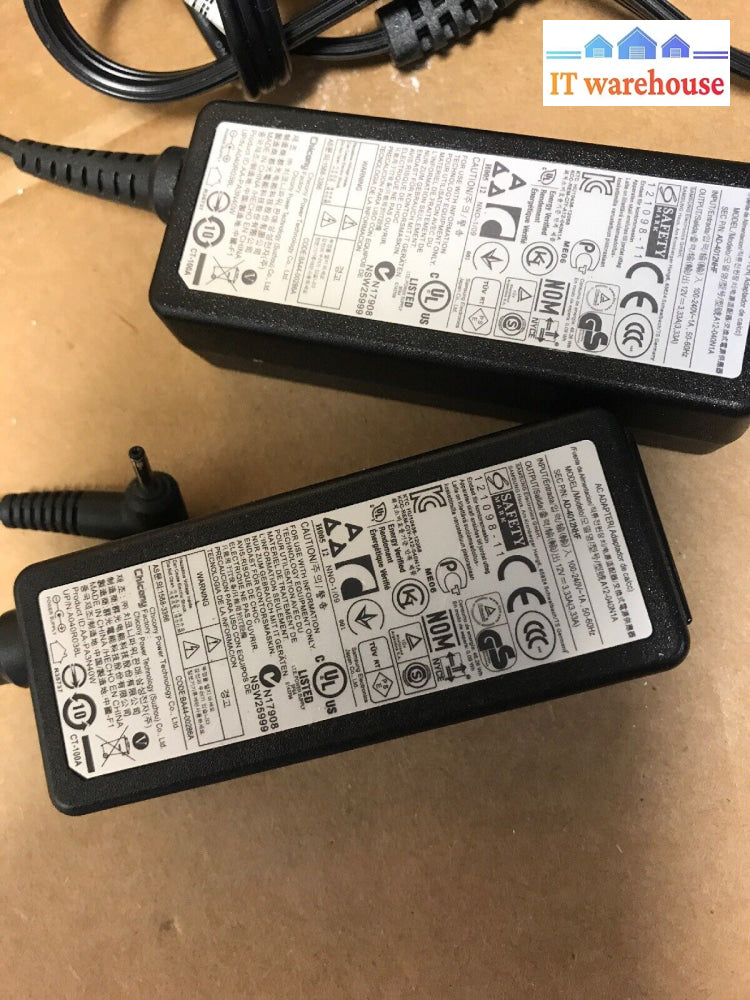 2X Genuine Samsung 40W 12V A12-040N1A Ac Adapter For Chromebook