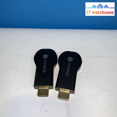 (2X) Google Chromecast H2G2-42 Black Gen1 Streaming Media Player Only (No Cable)