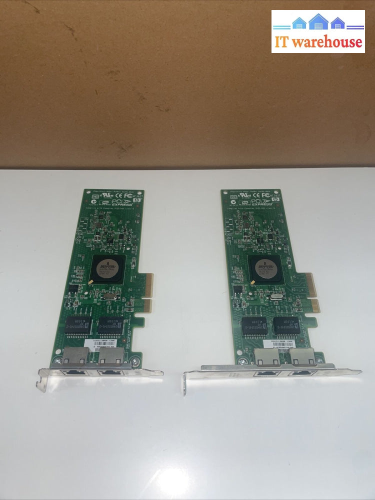 2X (High & Low Profile) Hp 458492-B21 Nc382T Dual Port Gig Adapter 458491-001