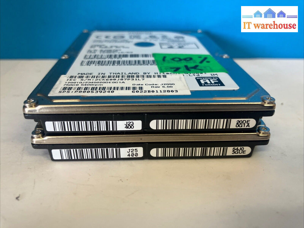 (2X) Hitachi H2T750854S 750Gb Sata 2.5’’ Hard Drive 5400Rpm (1000 Days Remain) ~