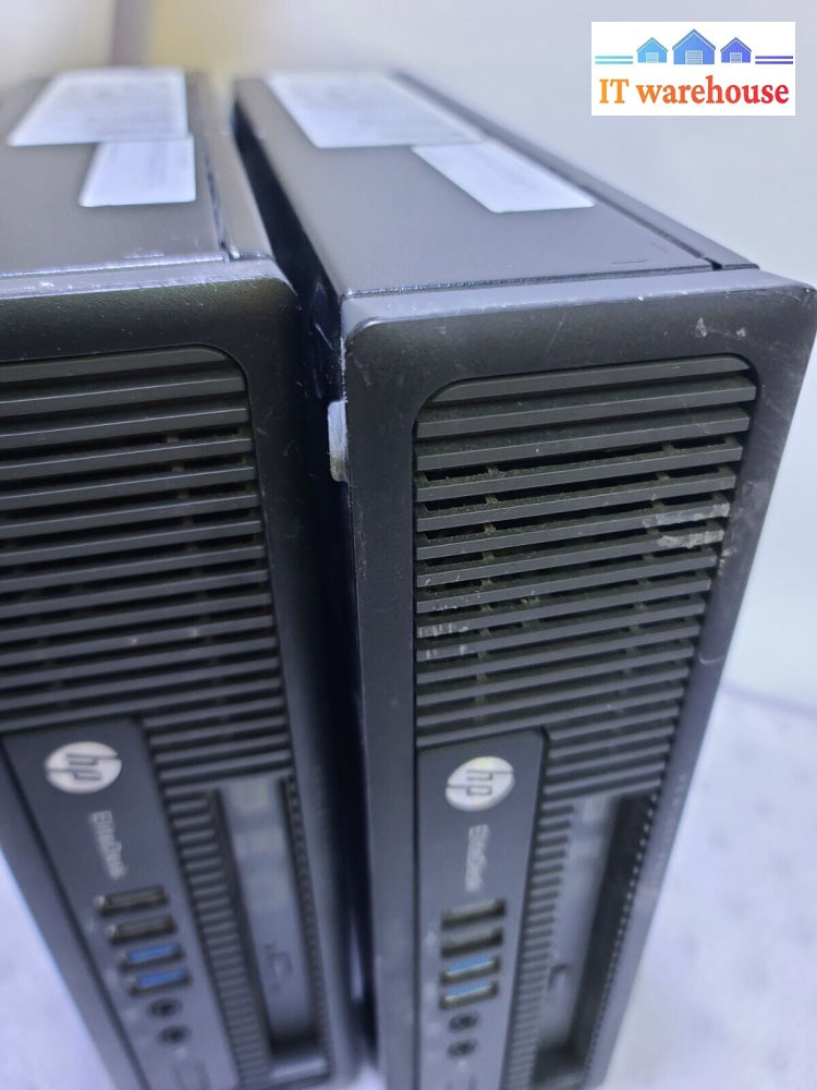 - 2X Hp Elitedesk 800 G1 Usdt Pc Barebone W/ I5-4590S Cpu/8Gb Ram (No Hdd/No Ac)