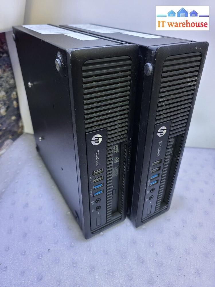 - 2X Hp Elitedesk 800 G1 Usdt Pc Barebone W/ I5-4590S Cpu/8Gb Ram (No Hdd/No Ac)