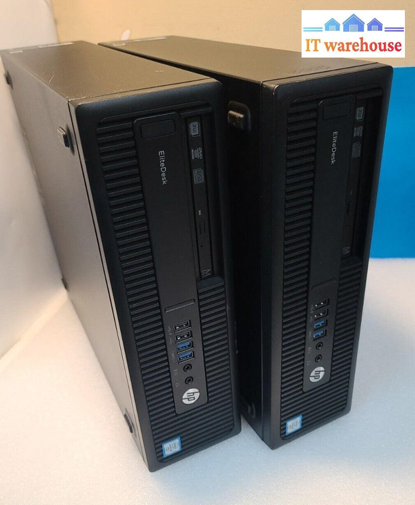 - 2X Hp Elitedesk 800 G2 Desktop Sff Pc W/ I5-6500 Cpu/ 8Gb Ddr4/500Gb Hdd/No Os