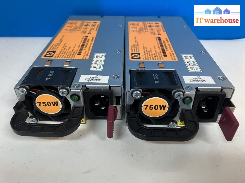 ~ 2X Hp Hstns-Pl18 506822-201 750W Power Supply 506821/511778-001 Ps-2751-2Cb-Lf