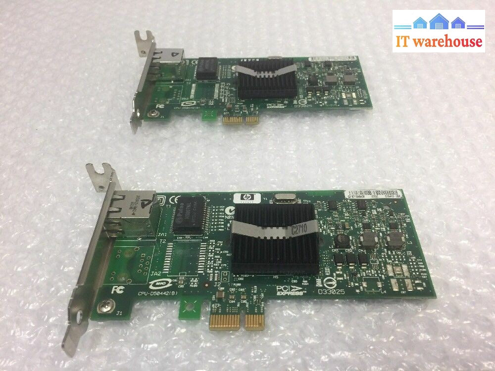 - 2X Hp Nc110T Pci Express Single Port Adapter 434982-001 434903-001 Low Profile