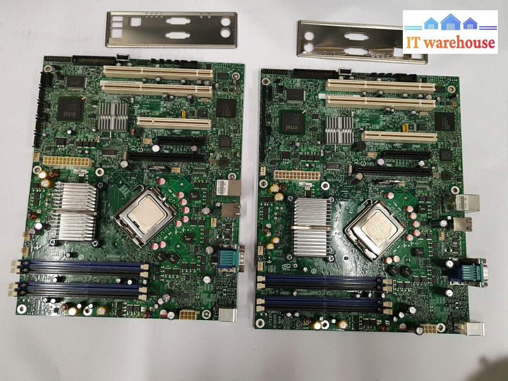 - 2X Intel Motherboard Das48Mb16C0 Rev:c D88308-301 Qssx8 (W/Cpu) @@@